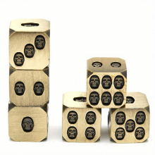 Solid Metal Dice Skull Hexahedron Dice Punk Style Creative Craft Decoration Holiday Party Cosplay Dice Set
