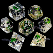 7pcs Sharp Edge Resin Polyhedral Dice Set For Role Playing Table Games