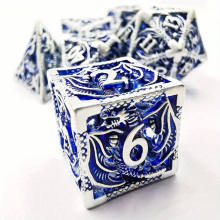 Metal Dice Set Golden Dice Dice Role Playing Game Polyhedral Dice 7Pcs