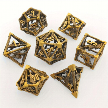 Dragonslayer Elemental Pirate Double Sword Elemental Dice Set 7pcs Metal Welding Skeleton Dices For Role Playing Tabletop Game