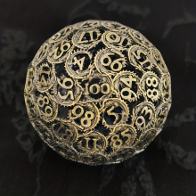 100 Sided Metal Skeleton Dragon Lightweight Polyhedral Skeleton Metal Coloured Dice Board Game Accessories For Tabletop Roleplaying Games Hollow Dice