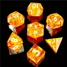 7pcs Polyhedral Sharp Edge Dice Set For Role Playing Board Game Halloween Decorations Tabletop Games Toys