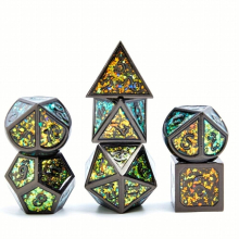 7pcs Metal Solid Polyhedral Dice Set For Cosplay Board Game Halloween And Christmas Gift