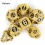 7pcs Golden And Gear Wheel Solid Metal Polyhedral Dice Set Suitable For Role Playing Board Game 2