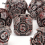 7pcs Silvery And Red Gear Wheel Solid Metal Polyhedral Dice Set Suitable For Role Playing Board Game 10