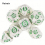 7pcs And Green Gear Wheel Solid Metal Polyhedral Dice Set Suitable For Role Playing Board Game 4