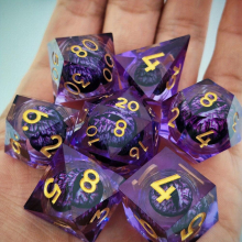 Polyhedral Liquid Core Dragon Eye Dice Set For Tabletop Board Game Accessories Resin Liquid Quicksand Dice
