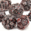 7pcs Silvery And Red Gear Wheel Solid Metal Polyhedral Dice Set Suitable For Role Playing Board Game 6