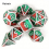 7pcs Green And Red Standard Solid Metal Polyhedral Dice Set Suitable For Role Playing Board Game 4