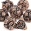 7pcs Copper Gear Wheel Solid Metal Polyhedral Dice Set Suitable For Role Playing Board Game 7
