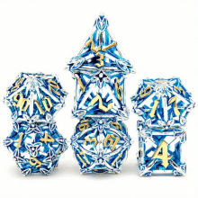 & Hollow Metal Dice Set Perfect for RPG Games & Role Playing