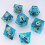 Polyhedral Liquid Core Dragon Eye Dice Set For Tabletop Board Game Accessories Resin Liquid Quicksand Dice 6