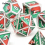7pcs Green And Red Standard Solid Metal Polyhedral Dice Set Suitable For Role Playing Board Game 9