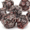7pcs Silvery And Red Gear Wheel Solid Metal Polyhedral Dice Set Suitable For Role Playing Board Game 7