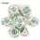 7pcs And Green Gear Wheel Solid Metal Polyhedral Dice Set Suitable For Role Playing Board Game 1