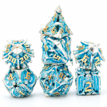 7pcs Metal Cutout Squid Monster Dices Punk Style Halloween Hollow Polyhedral Dice Set Creative Craft Decoration Suitable For Collecting And Gift