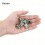 7pcs Green And Red Standard Solid Metal Polyhedral Dice Set Suitable For Role Playing Board Game 10