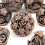 7pcs Copper Gear Wheel Solid Metal Polyhedral Dice Set Suitable For Role Playing Board Game 8