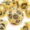 7pcs Golden And Gear Wheel Solid Metal Polyhedral Dice Set Suitable For Role Playing Board Game 9