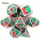 7pcs Green And Red Standard Solid Metal Polyhedral Dice Set Suitable For Role Playing Board Game 1