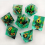 Polyhedral Liquid Core Dragon Eye Dice Set For Tabletop Board Game Accessories Resin Liquid Quicksand Dice 3