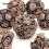 7pcs Copper Gear Wheel Solid Metal Polyhedral Dice Set Suitable For Role Playing Board Game 9