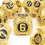 7pcs Golden And Gear Wheel Solid Metal Polyhedral Dice Set Suitable For Role Playing Board Game 10