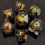 Polyhedral Liquid Core Dragon Eye Dice Set For Tabletop Board Game Accessories Resin Liquid Quicksand Dice 8