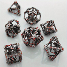 Hand soldered Electroplated Metal Dice Dragon And Skull Combination Novelty And Fun Large Running Tabletop Game Accessories Role playing Light Hand Fe