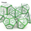 7pcs Green Standard Metal Dices Solid Metal Polyhedral Dice Set Suitable For Role Playing Board Game 2