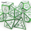 7pcs Green Standard Metal Dices Solid Metal Polyhedral Dice Set Suitable For Role Playing Board Game 7