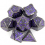 7pcs Purple Silvery Double Swords Metal Solid Polyhedral Dice Set Suitable For Role Playing Board Game 1