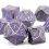 7pcs Purple Silvery Double Swords Metal Solid Polyhedral Dice Set Suitable For Role Playing Board Game 6