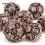 7pcs Copper Gear Wheel Solid Metal Polyhedral Dice Set Suitable For Role Playing Board Game 6