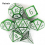 7pcs Green Standard Metal Dices Solid Metal Polyhedral Dice Set Suitable For Role Playing Board Game 3