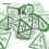7pcs Green Standard Metal Dices Solid Metal Polyhedral Dice Set Suitable For Role Playing Board Game 8
