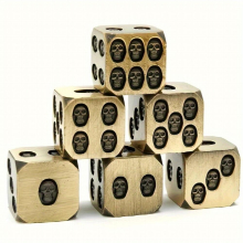 6pcs Solid Dice Set For Cosplay Board Game Halloween And Christmas