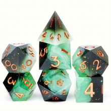 7pcs Sharp Edge Polyhedral Dice Set Very Suitable For Role playing Chess Game Halloween And Christmas Thanksgiving Gift