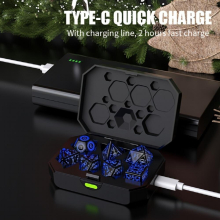 7pcs Rechargeable LED Dice Set Breathing Light Dice For Board Game Accessories