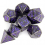 7pcs Purple Silvery Double Swords Metal Solid Polyhedral Dice Set Suitable For Role Playing Board Game 4