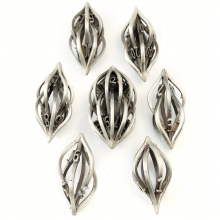 7pcs Hollow Metal Polyhedral Dice Set For Tabletop Role playing Game Christmas Gift