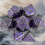 7pcs Purple Silvery Double Swords Metal Solid Polyhedral Dice Set Suitable For Role Playing Board Game 10