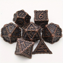 Metal Dice Set 7 Pieces Polyhedral Dragon Scale Metal Dice Gift Toys With Game Dice Rose Golden Purple Purple 108