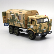 1 32 Military Transport Vehicle Alloy Model With Sound And Light Effects Backward Car Toy Military