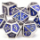 7pcs Silvery Standard Solid Metal Polyhedral Dice Set Suitable For Role Playing Board Game 6