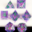 7pcs Resin Sharp Edge Polyhedral Dice Set For Board Games 6