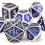 7pcs Silvery Standard Solid Metal Polyhedral Dice Set Suitable For Role Playing Board Game 2