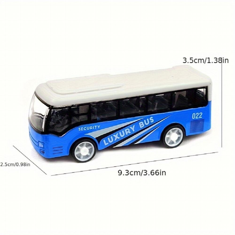 1pc Pull Back Alloy Car Toy Car Bus Simulation Alloy Plastic Bus Model School Bus Toy Christmas Halloween Thanksgiving Easter Birthday Gift-image-OPC-PD5H2PJ-NEW