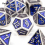 7pcs Silvery Standard Solid Metal Polyhedral Dice Set Suitable For Role Playing Board Game 8