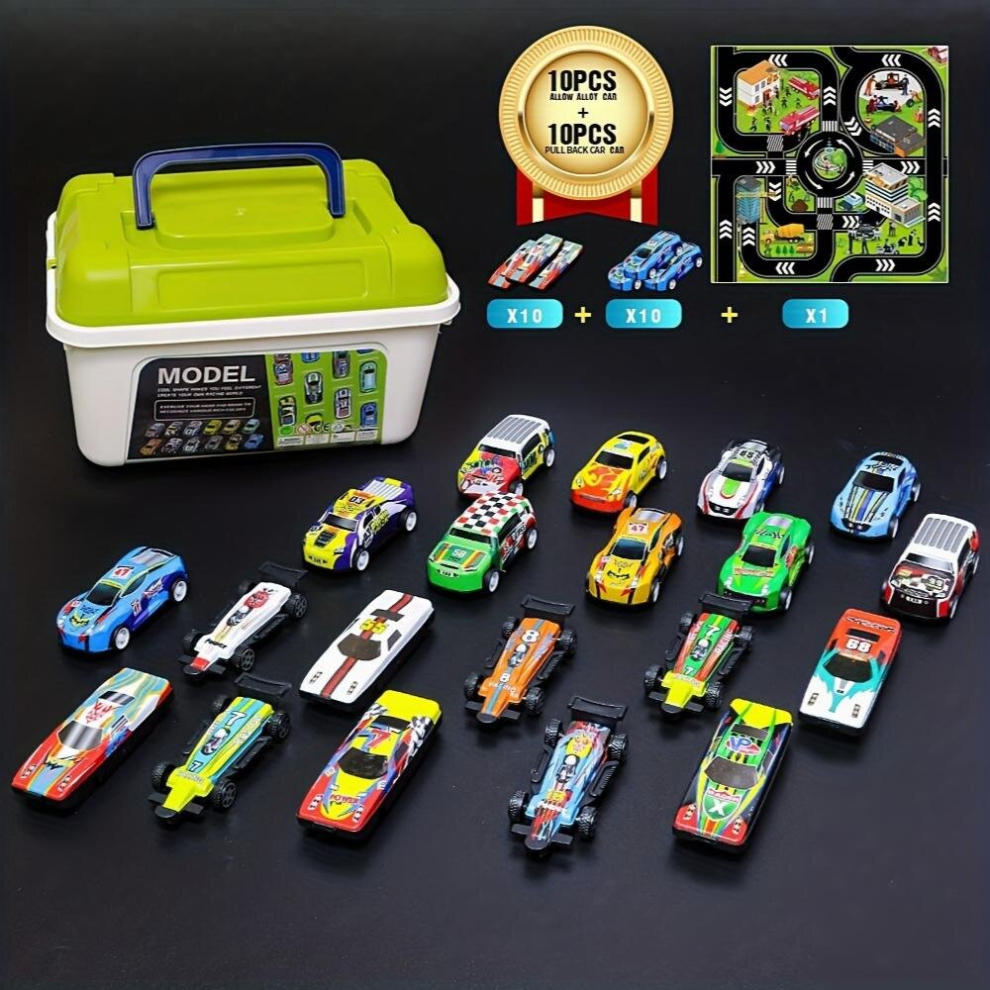 50pcs With Storage Box Mini Alloy Car Tiny Car Pull Back Car Sliding Car Childrens Toys Halloween And Christmas Gift For Boys And Girls Random Style-image-OPC-PD5H2PX-NEW